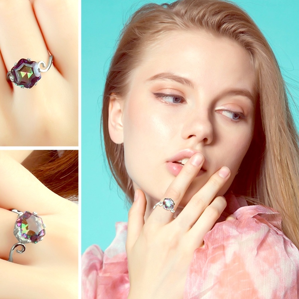 S925 3.2ct Genuine Rainbow Fire Mystic Topaz
